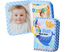 Familiefotoalbum, geschikt voor jongens en meisjes, perfect voor baby's, peuters en familiefoto's - het ideale cadeau voor een babyshower of een fotoshoot met een pasgeboren baby (haai).