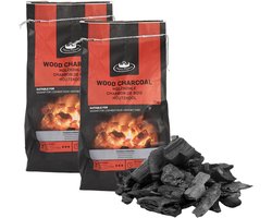 Fancy Flames Barbecue/bbq Houtskool - 2x - 3 kilo - 100% natuurlijk - geschikt voor BBQ