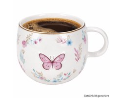 FANCY GARDEN Vlinder Koffiemok van Porselein – R1349#FGAR