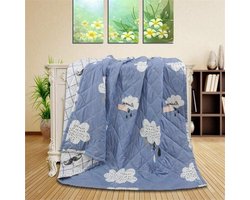 FANSU Bedspread, Single or Double Quilt, Reversible Super King Bed Cover, Quilted Sofa Blanket, Decorative Bedspread, Microfiber Duvet Sheet (Clouds, 100x130cm)