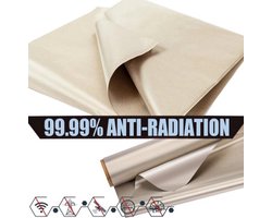 Faraday Stof Afscherming Doek Anti-Wifi/Rf Anti-Straling Geleidende Magnetische Koper - Nikkel Emf Doek Anti Signaal Gezondheid Straling Bescherming - 60 cm x 110 cm
