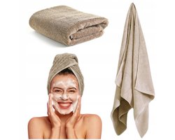 Faro Otto Katoenen Handdoek Sneldrogend 50x100cm Beige 400 g/m²