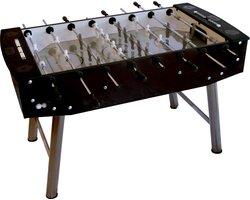 FAS Pendezza® Black Tulip - Voetbaltafel - indoor - Voetbaltafel voor volwassenen - Speeltafel - 63kg - Tafelvoetbaltafel - Doorlopende stangen - Tafelvoetbalspel - Voetbaltafel voor bedrijven en kantoren - Inclusief tafelvoetbalballetjes