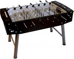 FAS Pendezza® Black Tulip Voetbaltafel voor indoor - Voetbaltafel voor volwassenen - Speeltafel - Tafelvoetbaltafel - Telescoop stangen - Tafelvoetbalspel - Voetbaltafel voor bedrijven en kantoren - Inclusief tafelvoetbalballetjes - Made in Italy