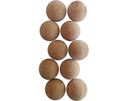 Fas Tafelvoetbalballen Kurk 10 Stuks Bruin - Kurk - 10 stuks - Speeltafel - Tafelvoetbal - Voetbalballetjes  - Geluidsdempend