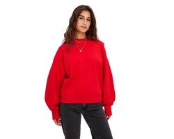 Fashionable Dames Trui / Sweater / Coltrui | Pull Over | One Size | Maat 38-44 - Rood