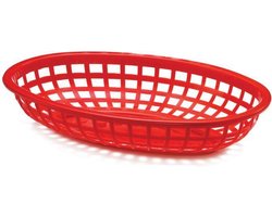 Fast Food / Hamburger Mand Klein Rood ( 6 stuks )