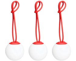 Fatboy Bolleke mini hanglamp set van 3 D12cm rood