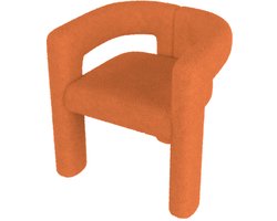 Fauteuil 49x49x68,5cm Loungestoel Stoel Eetkamerstoel Oranje Teddy Einzigartig Ontwerp Comfortabel Vielzijdig En Universeel Toepasbaar Blitzschnelle Montage