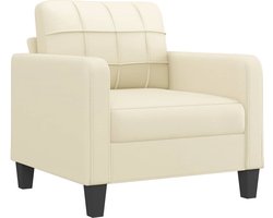 Fauteuil 60 cm kunstleer crèmekleurig