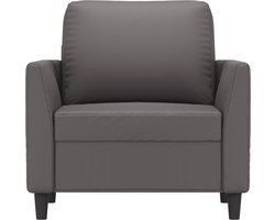 Fauteuil 60 cm kunstleer grijs
