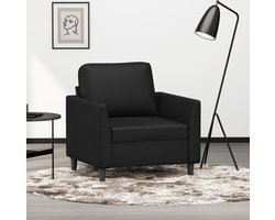 Fauteuil 60 cm kunstleer zwart