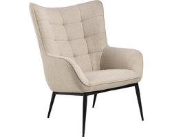 Fauteuil Beige Stof - 77x89,5x99cm - Vera - Giga Living