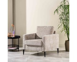 Fauteuil Champagne - Stof - 76x81x82cm - Fauteuil Halberton Elite - Giga Meubel