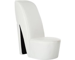 Fauteuil Hak - Oorfauteuil Kunstleer - Uniek Interieur - Opvallend Design - Max 110 kg - Wit