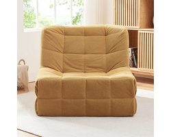 Fauteuil Koskyvn 75x90x100 cm geel [en.casa]