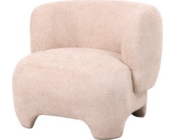 Fauteuil Lorain in stof chenille beige | stoel Lorain | chenille stof | beige/off-white