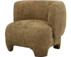 Fauteuil Lorain in stof chenille ohker | stoel Lorain | chenille stof | ohker/bruin