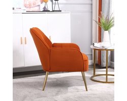 Fauteuil – Lounge Chair – Comfy Chair – Accentstoel – Relaxfauteuil – Blauw Stof – Metalen Poten – Eenvoudige Montage – Zonder Stroom – Comfortabele Zitplaats – Duurzaam Design