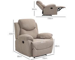 Fauteuil – Loungestoel – Relaxstoel – Zitfauteuil – Leunstoel – Compact Formaat – Duurzaam MDF Frame met Stofbekleding