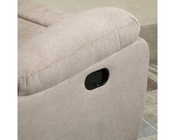 Fauteuil – Loungezetel – Relaxstoel – TV-stoel – Verstelbare Rugleuning 150° – Linnen Bekleding Beige 97x96x105,5 cm