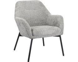 Fauteuil met Armleuning - Fauteuils - Fauteuils met Armleuning Stoel - Teddy Stof - Grijs - 66 cm