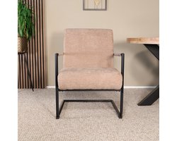 Fauteuil met armleuningen Merlijn bruin chenille 1 persoons stoel