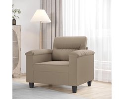 Fauteuil met Hoge Rug - Oorfauteuil Lounge - Ontspannen Zitten - Duurzame Microvezel - 60 cm Zitbreedte - Taupe