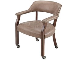 Fauteuil met Wielen en Armleuningen voor Eetkamer en Bureau