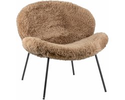 Fauteuil Pluche - Relax Fauteuil Bruin - 72 x 75 x 75 cm
