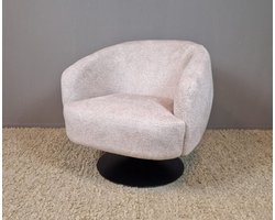 Fauteuil Preston Bouclé draaibaar - Taupe
