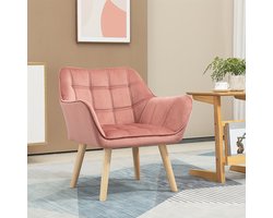 Fauteuil – Relaxfauteuil – Loungefauteuil – Draaifauteuil – Oorfauteuil – Fluweelachtig – Verhogende metalen poten – Scandinavisch design – Compact 68,5x61x72,5 cm