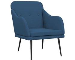 Fauteuil | Relaxstoel 63x76x80 cm stof blauw