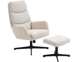Fauteuil - Relaxstoel - Relaxfauteuil - Stoel - Met armleuning - Voor één Persoon - Beige