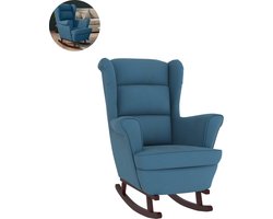 Fauteuil - Relaxstoel - Relaxfauteuil - Stoel - Met armleuning - Voor één Persoon - Blauw
