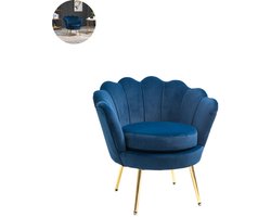 Fauteuil - Relaxstoel - Relaxfauteuil - Stoel - Met armleuning - Voor één Persoon - Blauw