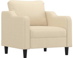 Fauteuil - Relaxstoel - Relaxfauteuil - Stoel - Met armleuning - Voor één Persoon - Crème
