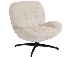 Fauteuil - Relaxstoel - Relaxfauteuil - Stoel - Met armleuning - Voor één Persoon - Crèmewit