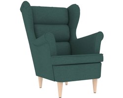 Fauteuil - Relaxstoel - Relaxfauteuil - Stoel - Met armleuning - Voor één Persoon - Donkergroen