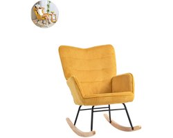 Fauteuil - Relaxstoel - Relaxfauteuil - Stoel - Met armleuning - Voor één Persoon - Geel