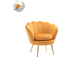 Fauteuil - Relaxstoel - Relaxfauteuil - Stoel - Met armleuning - Voor één Persoon - Geel