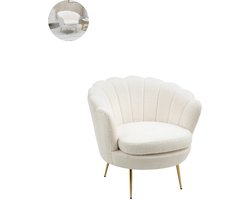 Fauteuil - Relaxstoel - Relaxfauteuil - Stoel - Met armleuning - Voor één Persoon - Wit