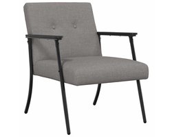 Fauteuil | Relaxstoel Taupe 59 x 75 x 78 cm Stof