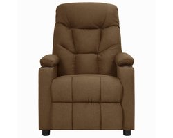 Fauteuil | Relaxstoel verstelbaar stof bruin