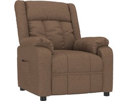 Fauteuil | Relaxstoel verstelbaar stof bruin