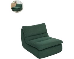 Fauteuil - Relaxzetel - Relaxstoel - Relaxfauteuil - Stoel - Met armleuning - Met voetenbank - Voor één Persoon - Groen