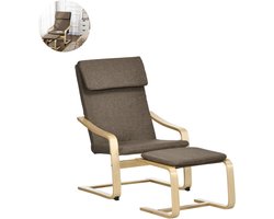 Fauteuil - Relaxzetel - Relaxstoel - Relaxfauteuil - Stoel - Met armleuning - Voor één Persoon - 66,5B x 80D x 99H cm - Bruin