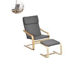 Fauteuil - Relaxzetel - Relaxstoel - Relaxfauteuil - Stoel - Met armleuning - Voor één Persoon - 67B x 80D x 100H cm - Grijs