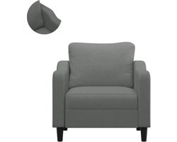 Fauteuil - Relaxzetel - Relaxstoel - Relaxfauteuil - Stoel - Met armleuning - Voor één Persoon - Donkergrijs