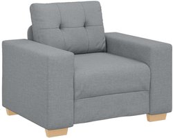 Fauteuil - Relaxzetel - Relaxstoel - Relaxfauteuil - Stoel - Met armleuning - Voor één Persoon - Fluweel - Lichtgrijs